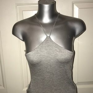 Gray cut out dress